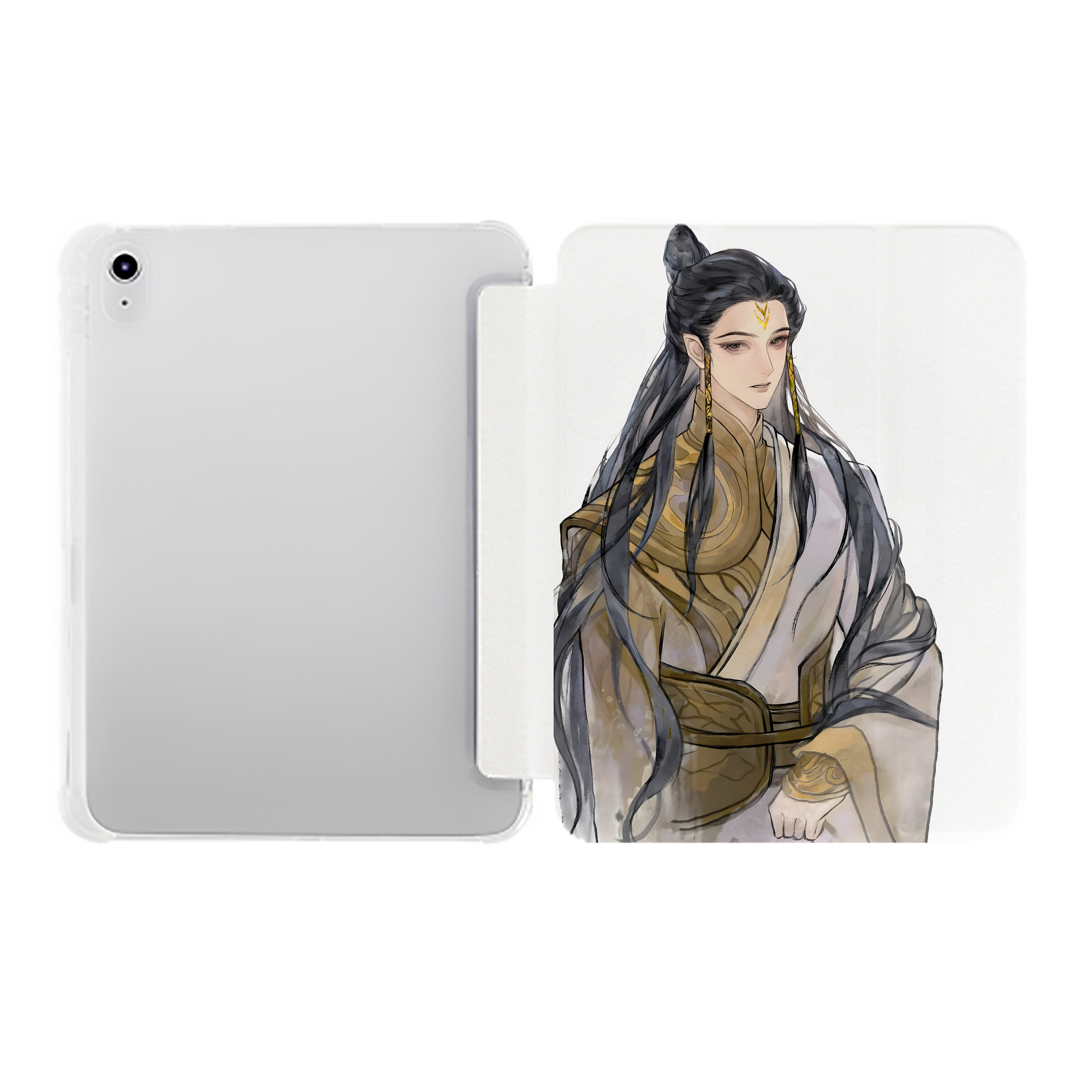 （画像用） Ne Zha 2 ナタ 魔童の大暴れ IPad ケース ペン収納付き 三つ折りスタンド PUレザー×シリコン 対応機種9.5/10.5/10.9インチ